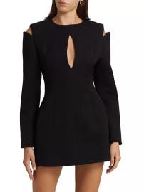 Shop Nonchalant Label Halston Cut-Out Cold-Shoulder Minidress at Saks Fifth Avenue