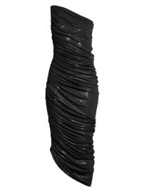 WornOnTV: Cynthia Bailey’s black ruched one-shoulder dress on E! News ...