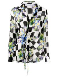 Shop Off-White checked floral shirt with Express Delivery - at Farfetch