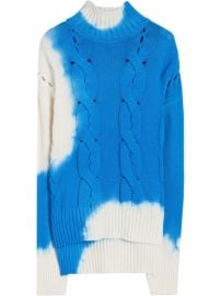 Shop Off-White tie-dye cable-knit jumper with Express Delivery - at Farfetch