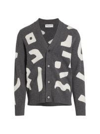 Shop Officine Gnrale Miles Card Intarsia Cardigan at Saks Fifth Avenue