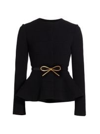 Shop Oscar de la Renta Button-Front Peplum Jacket at Saks Fifth Avenue