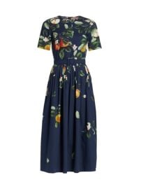 Shop Oscar de la Renta Degrade Apple Blossom Belted Midi-Dress at Saks Fifth Avenue