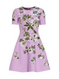 Shop Oscar de la Renta Jacquard-Knit Passionflower Dress at Saks Fifth Avenue