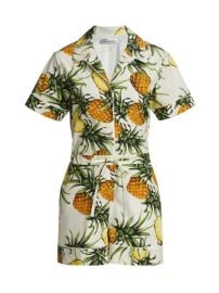 Shop Oscar de la Renta Pineapple-Print Romper at Saks Fifth Avenue