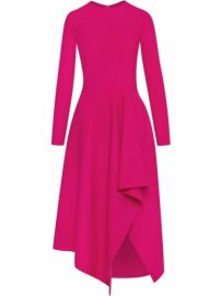 Shop Oscar de la Renta asymmetric hem dress with Express Delivery - at Farfetch