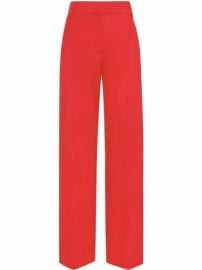 Shop Oscar de la Renta high waisted press-crease trousers with Express Delivery - at Farfetch