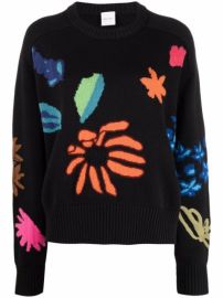 Shop PAUL SMITH floral-intarsia jumper with Express Delivery - at Farfetch