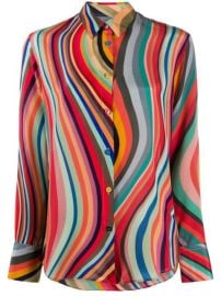 Shop PS Paul Smith Swirl-print silk shirt with Express Delivery - at Farfetch