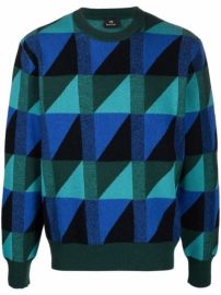 Shop PS Paul Smith geometric print jumper with Express Delivery - at Farfetch