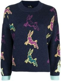 Shop PS Paul Smith rabbit intarsia jumper with Express Delivery - at Farfetch