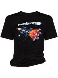 Shop Paco Rabanne space rocket-print T-shirt with Express Delivery - at Farfetch