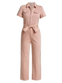 Shop Paige Anessa Denim Belted Jumpsuit at Saks Fifth Avenue