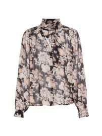 Shop Paige Kirstie Floral Silk Tieneck Blouse at Saks Fifth Avenue