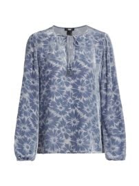 Shop Paige Selmah Floral Burnout Long-Sleeve Blouse Saks Fifth Avenue at Saks Fifth Avenue