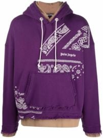 Shop Palm Angels bandana-print hoodie with Express Delivery - at Farfetch