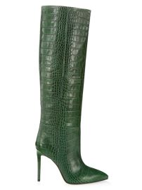 Shop Paris Texas Knee-High Croc-Embossed Leather Boots at Saks Fifth Avenue