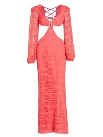 Shop PatBO Crochet Cut-Out Maxi Dress at Saks Fifth Avenue