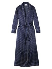 Shop Petite Plume Polka Dot Long Robe at Saks Fifth Avenue