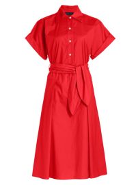 Shop Piazza Sempione Belted Poplin Shirtdress at Saks Fifth Avenue