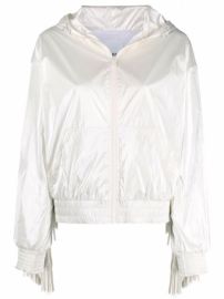 Shop Pinko fringe-trim rain jacket with Express Delivery - at Farfetch