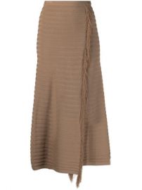 Shop Pinko fringed knit skirt with Express Delivery - at Farfetch