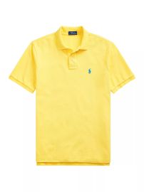 Shop Polo Ralph Lauren Custom Slim-Fit Cotton Mesh Polo at Saks Fifth Avenue