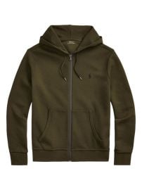 Shop Polo Ralph Lauren Double-Knit Cotton-Blend Full-Zip Hoodie at Saks Fifth Avenue