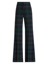 Shop Polo Ralph Lauren Flared Tartan Wool Trousers at Saks Fifth Avenue