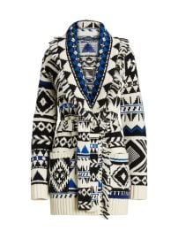 Shop Polo Ralph Lauren Geometric Fringe Wool-Blend Cardigan at Saks Fifth Avenue