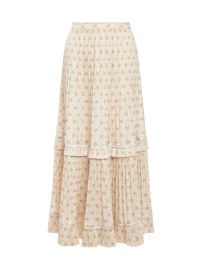 Shop Polo Ralph Lauren Jaclyn Floral Belted Pleated Ruffled Maxi Skirt at Saks Fifth Avenue