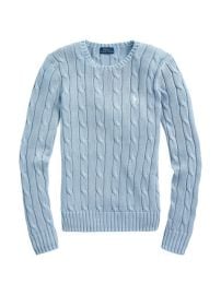 Shop Polo Ralph Lauren Julianna Cable Knit Sweater at Saks Fifth Avenue