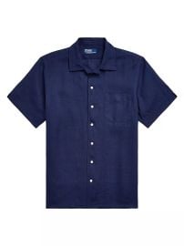 Shop Polo Ralph Lauren Linen Short-Sleeve Sport Shirt at Saks Fifth Avenue