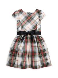 Shop Polo Ralph Lauren Little Girls Plaid Fit-And-Flare Dress at Saks Fifth Avenue