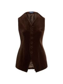 Shop Polo Ralph Lauren Long Velvet Vest at Saks Fifth Avenue