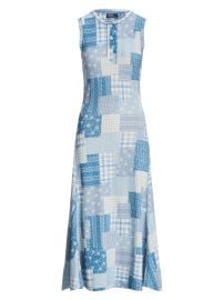 Shop Polo Ralph Lauren Patchwork Sleeveless Knit Midi-Dress at Saks Fifth Avenue