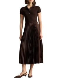 Shop Polo Ralph Lauren Polo Sweater-Bodice Midi-Dress at Saks Fifth Avenue