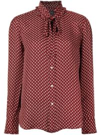 Shop Polo Ralph Lauren Ruffle-Trim Mulberry silk shirt with Express Delivery - at Farfetch