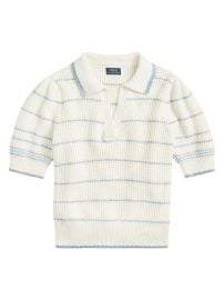 Shop Polo Ralph Lauren Striped Knit Polo at Saks Fifth Avenue