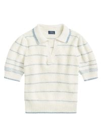 Shop Polo Ralph Lauren Striped Knit Polo at Saks Fifth Avenue