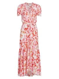 Shop Poupette St Barth Baba Floral Wrap Midi Dress at Saks Fifth Avenue