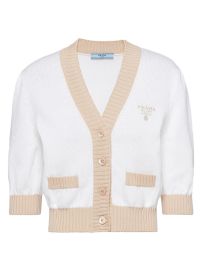 Shop Prada Cropped Cotton Cardigan at Saks Fifth Avenue