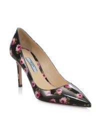 Shop Prada Floral Patent Leather Pumps at Saks Fifth Avenue