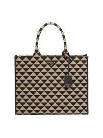 Shop Prada Large Symbole Embroidered Fabric Handbag at Saks Fifth Avenue