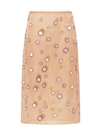 Shop Prada Mirror Embellished Organza Midi Skirt at Saks Fifth Avenue