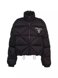 Shop Prada Re-Nylon Gabardine Cropped Down Jacket at Saks Fifth Avenue