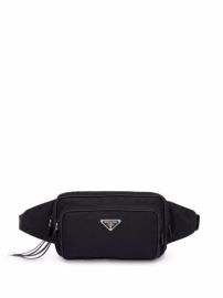 Shop Prada logo-plaque belt bag with Express Delivery - at Farfetch