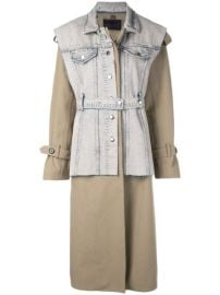 Shop Proenza Schouler Belted Trench with Denim Vest Coat with Express Delivery - at Farfetch