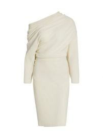 Shop Proenza Schouler Chunky Rib Long-Sleeve Bunched Midi Dress at Saks Fifth Avenue