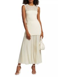 Shop Proenza Schouler Mixed-Media Floor-Length Dress at Saks Fifth Avenue